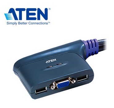 ATEN KVM CS62U 1:2UA帶線