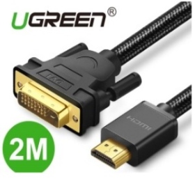 綠聯 2M HDMI轉DVI雙向互轉線 BRAID 4K(072418090011) HDMI公轉其它系列 影音傳輸器系列