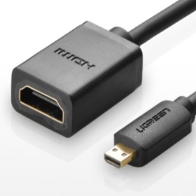 UGREEN綠聯 22cm Micro HDMI轉HDMI傳輸線 HDMI母轉其它系列 影音傳輸器系列