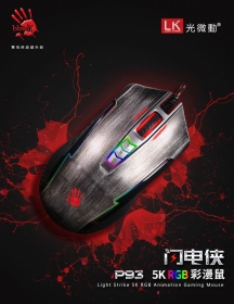 【A4 TECH 】BLOODY P93 光微動閃電俠5K RGB全彩動漫滑鼠/光學滑鼠