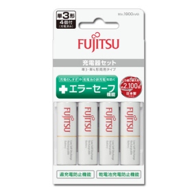 FUJITSU雙迴路快速充電器組(含四顆3號低自放電池)