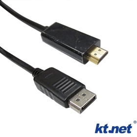 KTNET - DisplayPort(公) to HDMI(公) 訊號轉換線-1.8米 (012417160111) HDMI公轉其它系列  影音傳輸器系列