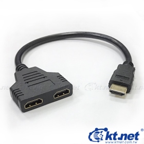 KTNET-HDMI公轉HDMI母一分二分接線 30公分HDMI/公轉母轉接頭/HDMI接頭/HDMI線/一轉二/一對二/一進二出/1公轉2母/分屏線/螢幕/轉接頭/轉接線傳輸線/數據線 (023417160111) HDMI公母頭線系列