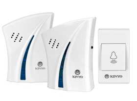 KINYO 1對2交流式遠距離無線門鈴 (DBA-376)(070318040111) 無線門鈴系列