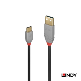 ANTHRA LINE USB 2.0 TYPE-C/公 TO TYPE-A/公 傳輸線, 3M