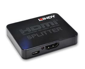LINDY 林帝  迷你型HDMI1.4 10.2G 一進二出分配器(38157) (060517160111) 影音傳輸器系列